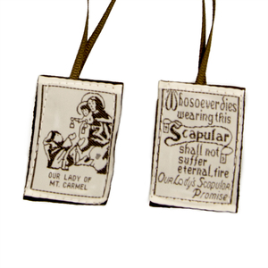 Escapulario Católico Marrón de Nuestra Señora del Monte. Escapulario de la Promesa de Nuestra Señora de Carmelo, Escapulario Sacramental Carmelita, Regalo de Ingresión - Product Image 4