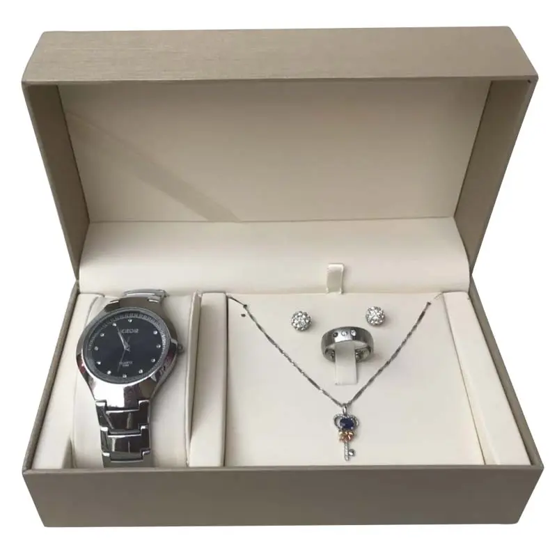 Luxury Customize Jewelry Watches Set Bracelets & Bangles Watch Earring Necklace Jewelry Sets Box