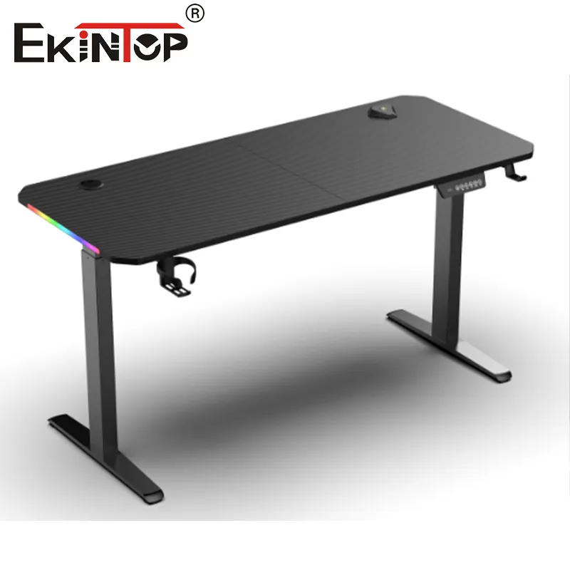 Ekintop Bureau réglable électrique télescopique à levage intelligent Bureau assis-debout esports Table de jeu assis-debout