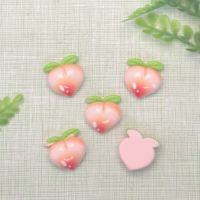 Abalorios de resina con forma de frutas (melocotón, arándano, fresa, cereza, pitaya) para suministros de slime y decoración de fundas de teléfono