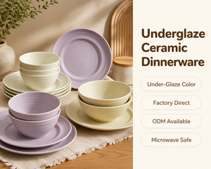 Ensemble de vaisselle en céramique en gros, vaisselle en porcelaine, bols, assiettes, tasses, directement de l'usine, faible MOQ pour la maison et les restaurants - Product Image 1