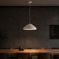Lustre LED design nordique moderne minimaliste du milieu du siècle, en fer et ABS, pour salle à manger, bureau, chambre à coucher, Danemark PAO