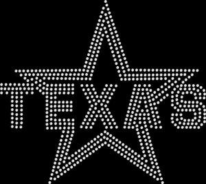 Bling Texas Style bricolage fer à repasser paillettes strass transfert personnalisé Lone Star Design verre Texas Lone Star strass - Product Image 6