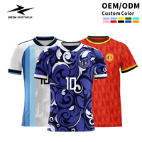 Camiseta de Fútbol con Diseño de Colores Modernos del Equipo EXON, Versión para Fanáticos de Tailandia, Venta al Por Mayor OEM, Conjunto Completo Personalizado de Uniforme de Fútbol
