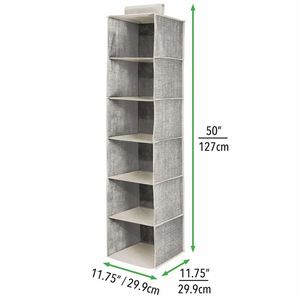 6-shelf Non-woven Collapsible Hanging Closet Storage Organizer for Sweater Cloth Storage <b>Bags</b> - Product Image 3
