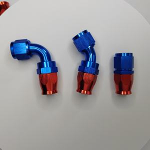 Hızlı teslimat siyah düz 45deg 90deg bir bağlantı parçaları PTFE dövme tam akış anan8 an10 döner bir PTFE hortum hattı ucu uydurma - Product Image 6