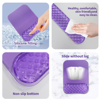 Tapis de souris transparent en silicone Anime Summer Shape Grape avec repose-poignet et protection anti-radiation pour clavier, idéal pour la maison