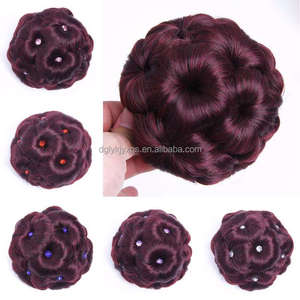 WE04 Vente Chaude <span class=keywords><strong>Chignon</strong></span> de Mariée Disque en Soie Fibre Haute Température Mate Ornement Cheveux Pince Carte Boucles Bouton 9 Fleurs pour <span class=keywords><strong>Mariage</strong></span> - Product Image 4