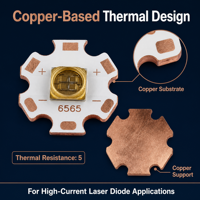 Diodo Láser VCSEL de 808nm y 12W, Módulo SMD 6565 con Sustrato de Cobre para Fabricantes de Dispositivos de Belleza y Depilación OEM