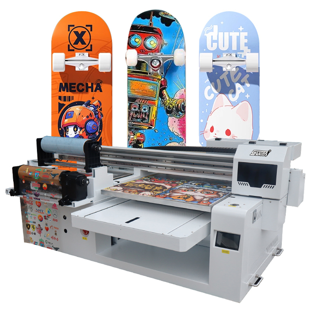 6090 Multi-color Wide Format Uv Indoor Printer for Small Business Varnish Aluminum Plastic Board Printing Roll-flat Printers