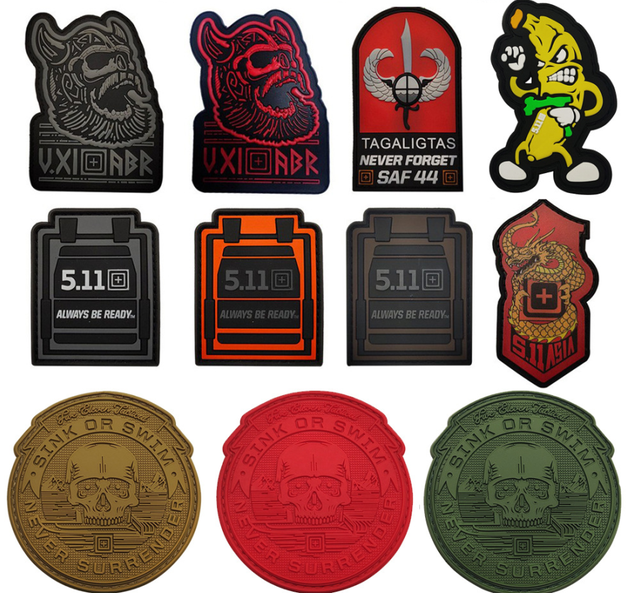 Customized Soft 3D Pvc Patch logo Brand Custom Design Soft Rubber Pvc Badge Sew on Iron on No Minimum Pvc Patch