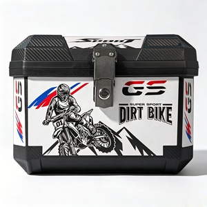 Caja Trasera <span class=keywords><strong>para</strong></span> <span class=keywords><strong>Motocicleta</strong></span> en Oferta, Gran Capacidad de 45L, <span class=keywords><strong>Maletero</strong></span> de PP con Protección Anticolisión, Diseño Impermeable - Product Image 3