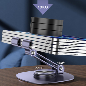 Giá đỡ điện thoại để bàn di động phổ biến tốt nhất là giá đỡ điện thoại bằng kim loại toàn bộ, xoay 360 độ, chống trượt bằng silicon - Product Image 2