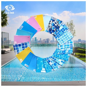 <span class=keywords><strong>Liner</strong></span> de <span class=keywords><strong>piscine</strong></span> en PVC bleu océan, résistant aux UV, renforcé par une feuille métallique, design mosaïque pour piscines pour enfants, durable et facile à installer - Product Image 2