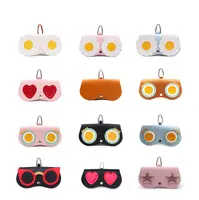 पु चमड़े की थैली यात्रा पोर्टेबल प्यारा कार्टून धूप का चश्मा मामले चश्मा Eyewear सुरक्षात्मक बॉक्स बैग