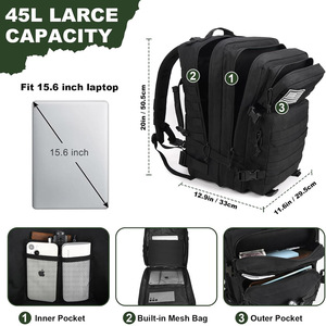 Bán buôn 45L chiến thuật Ba Lô Mini Heavy Duty không thấm nước mochilas taticas đi bộ đường dài Túi Oxford chiến thuật Ba lô cho nam giới - Product Image 4