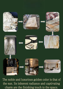 Dalle de marbre Calacatta Gold naturel d'Italie polie pour la décoration murale extérieure et intérieure de villa, meuble-lavabo - Product Image 4