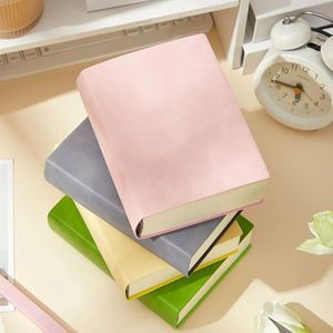 Carnet de notes B6 en cuir PU de haute qualité, relié cousu, 320 feuilles, pages lignées et vierges, pour entreprise - Product Image 1