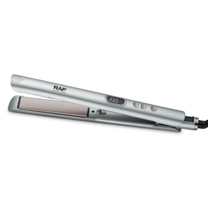 เครื่องหนีบผม RAF 50w แบบแห้งและเปียก ใช้ได้สองแบบ เคลือบเซรามิก ควบคุมอุณหภูมิ พร้อมจอ LCD สำหรับจัดแต่งทรงผมระดับซาลอน - Product Image 1