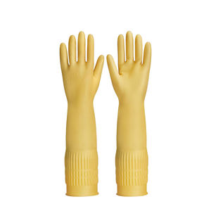 Guantes gruesos y duraderos de seguridad industrial, guantes largos de látex para cocina, lavavajillas y lavandería casera, guantes de goma con protección laboral - Product Image 1