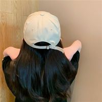 Gorra de Béisbol Blanca de 6 Paneles, Ajustable, Protección Solar, Estilo Coreano, Estilo Japonés, Versátil, para Estudiantes