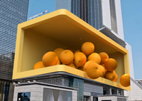 Camion publicitaire mobile 3D à 3 faces P3.91, modèle 2025, en promotion, avec mur vidéo LED pour événements de Noël, usage extérieur, magasins de détail et métros