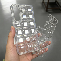 Coques de téléphone transparentes 3D DIY détachables à double couche effet glaçon pour Samsung Galaxy S26 S25 S24 Ultra Plus et iPhone 17