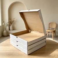 Boîte à pizza pour restaurant à emporter, en kraft recyclé, résistante à la graisse, plusieurs tailles, logo personnalisé, vente en gros, faible MOQ, SP3611