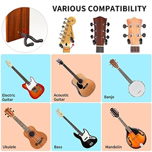 Support mural pour guitare avec étagère en <span class=keywords><strong>bois</strong></span>, crochet pour guitare, <span class=keywords><strong>basse</strong></span>, ukulélé - Product Image 5