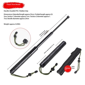 Bâton de sécurité extensible robuste à trois sections avec pointe en acier allié pour la patrouille - Product Image 5