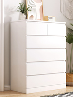 Commode moderne en MDF à 6 tiroirs, armoire de rangement grande capacité, meuble organisateur pour chambre, maison et bureau