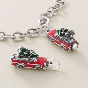 Pendentif de Noël en argent sterling S925 James Avery, chaussettes, pendentif chapeau de Noël, cadeau de bijoux de Noël pour filles - Product Image 6