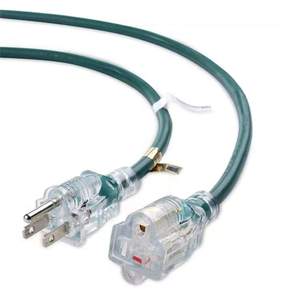 2/3 Heavy Duty SJTW <strong>Outside</strong> Extension <strong>Cords</strong> with Lighted Ends 25-Feet - Product Image 5