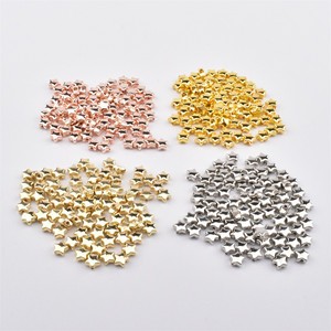 ลูกปัดโลหะรูปดาว ขนาด 6 มม. 9 มม. สีทอง สีเงิน สีโรสโกลด์ สีทองแดง ลูกปัดแบบหลวมสำหรับทำเครื่องประดับ งานแฮนด์เมด - Product Image 1