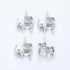 Ciondolo a forma di Schnauzer barbuto 17x13mm in lega di zinco color argento antico con anello singolo per <span class=keywords><strong>gioielli</strong></span> da amante degli animali domestici - Product Image 2