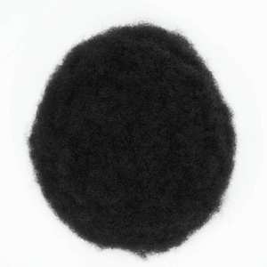 Prothèse capillaire indétectable 100 % cheveux humains bouclés afro pour hommes avec base PU+Mono, cheveux Remy indiens, couleur personnalisable et densité moyenne-légère - Product Image 3