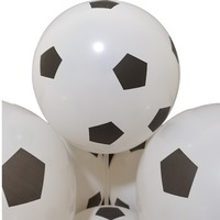 Ballon en latex imprimé football noir et blanc de 12 pouces, 2,8 g, décoration de fête et de fête, ballon de football en latex
