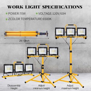 21000 Lumen Work <b>Lights</b> With Foldable Tripod Stand 3 Adjustable Head <b>LED</b> Construction for Lighting WD-962 <b>Led</b> Work <b>Light</b> WD-962 - Product Image 1