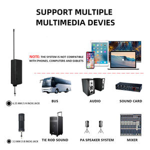 Microphone sans fil universel transfrontalier U, portable, avec réduction de bruit, grille métallique et coque en plastique, pour la maison, l'extérieur et <span class=keywords><strong>les</strong></span> diffusions en direct - Product Image 4