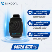 Bracelet connecté inviolable TSINGOAL TB5010-AW avec positionnement BT AOA, surveille la fréquence cardiaque, l'oxygène sanguin et la température corporelle du porteur