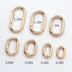 Cổ Điển 3Pcs Nhiệm Vụ Nặng Nề Nhỏ Trọng Lượng Nhẹ Kim Loại Keyring Hình Bầu Dục Mùa Xuân Vòng Clip Cho Carabiner Móc Khóa Ba Lô Ví An Toàn - Product Image 2