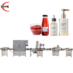 HZPK Round Bottle Essential Oil Wine Shampoo Washing Detergent Liquid Paste Cooking Oil Filling Capping Labeling <b>Machine</b> - Product Image 1