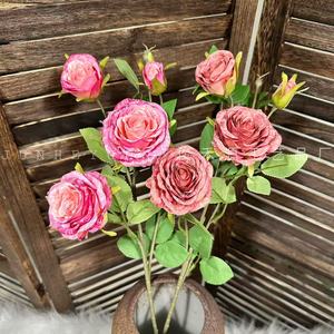 Bouquet de roses artificielles Junheyuan 202, décoration intérieure pour mariage et maison, arrangement floral - Product Image 2