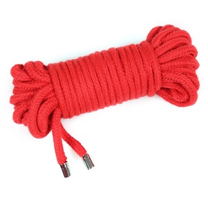 Corde de bondage rouge 10M en coton épais, jouet pour adultes pour jeux BDSM, accessoires de bondage artistique et de flirt - Product Image 1
