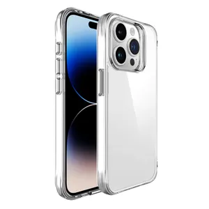 Crystal Clear Scratch Resistant Hard Pc Shock-Absorbing Soft Tpu Frame Phone Case For Iphone 15 Pro Max