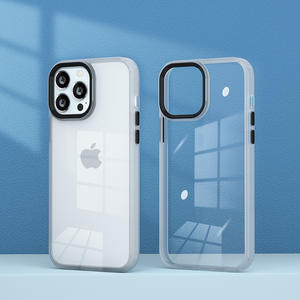 Funda de teléfono móvil de metal de silicona transparente personalizable de alta calidad para iPhone 13 Mini Pro Max y todos los modelos - Product Image 2