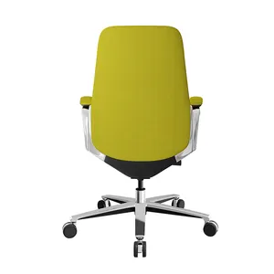 Silla de oficina giratoria tapizada en tela de alta calidad, diseño ergonómico de lujo con reposabrazos abatible