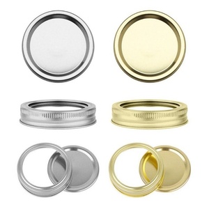 Couvercle rond en fer blanc à vis pour bocaux Mason 90mm/86mm/70mm pour la mise en conserve et les couvercles de tasses - Product Image 1