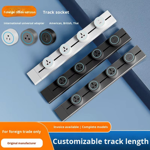 Adaptateur de prise électrique mural mobile pour rail de guidage de cuisine avec éclairage - Product Image 5