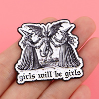 Épinglette en émail sur le thème du féminisme et de la sorcière amusante, badges pour sacs à dos, accessoires vestimentaires, bijoux de mode, cadeaux pour amis